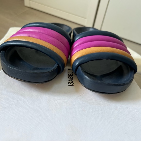 NEW in Box Isabel Murant Waikiki Helleah Striped Leather Slides Sandals Size 6 - Picture 5 of 10